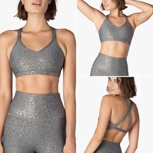 Beyond yoga alloy speckled double back bra